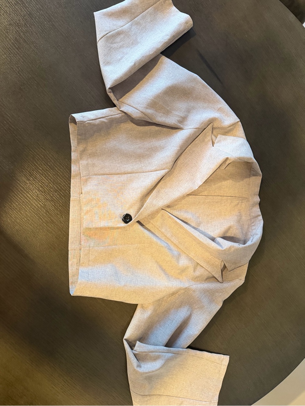 Grey Women's Cropped Blazer Jacket